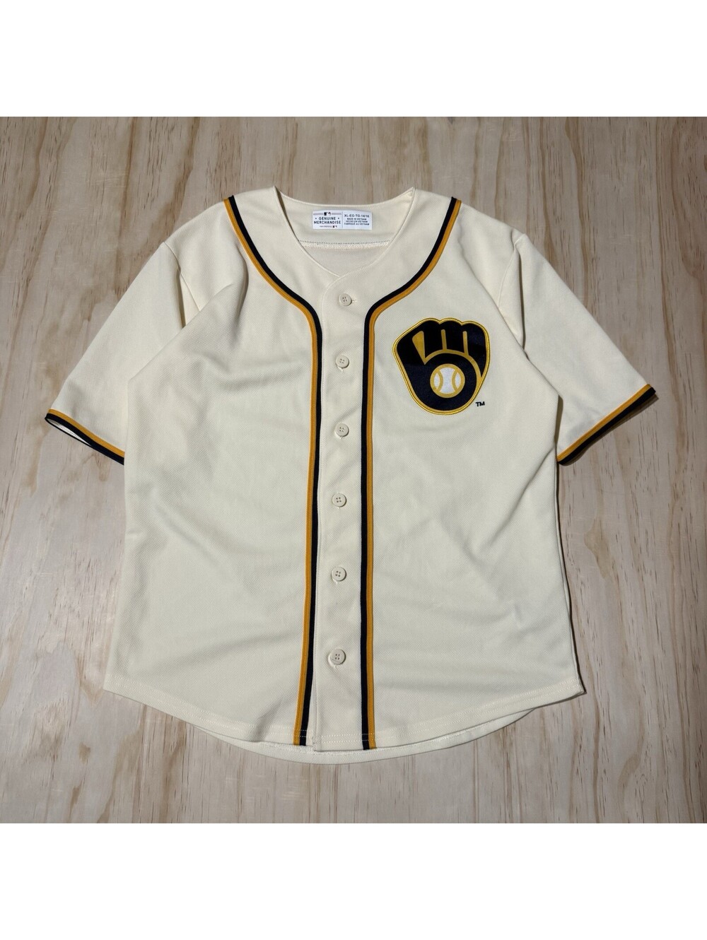 Milwaukee Brewers Jersey Size XL MLB Majestic Boys